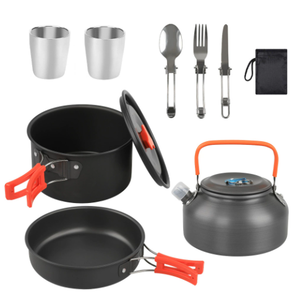 <span class=keywords><strong>Set</strong></span> di Pentole da Campeggio in Alluminio da 1,6L, Portatile e Pieghevole con Padella Profonda, Compatibile con Gas e Induzione - Product Image 3