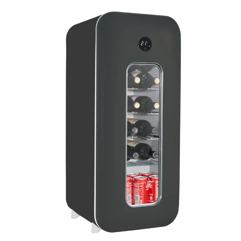 Vinopro Smart 48L 22-Bottle Compresor de bodega incorporado Puerta de vidrio Combinación de cerveza y bebidas Refrigerador de vino