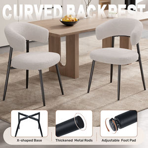 Sillón de terciopelo con respaldo curvo tipo alas, patas de metal reforzadas, suave y cómodo para sala de estar y uso doméstico - Product Image 4