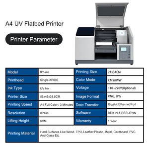 Stampante UV Flatbed A4 All-in-One Automatica a Getto d'Inchiostro 21x34cm per Cover Telefoni, Carte PVC e Foto - Vendita Calda - Product Image 3