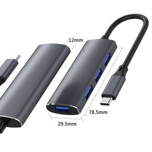 ฮับ USB-C สำหรับชาร์จและถ่ายโอนข้อมูล พร้อมอะแดปเตอร์ USB3.0 OTG สายเคเบิล HUB2.0 แท่นวางแล็ปท็อปพร้อมพอร์ตเชื่อมต่อ USB3.0 สำหรับแท็บเล็ต - Product Image 2