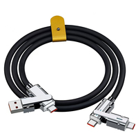 Câble USB Type C vers Type-C IOS 120W 4 en 1, PD 100W, câbles de charge rapide et de données pour iPhone 13 17 15 16 Pro Max Samsung S24 S25 iPad