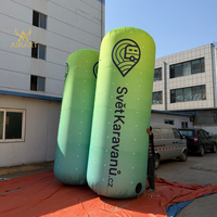 Colonne gonflable publicitaire personnalisée en forme de bouteille pour entreprise de location, avec logo imprimé