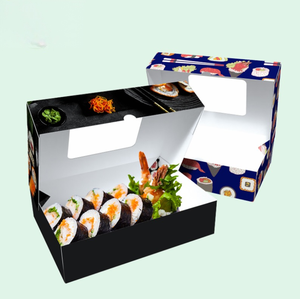 Cajas de Papel para Sushi al por Mayor, Hechas con Materiales Reciclados, con Logotipo, para Llevar, Cajas para Sushi con Salsas y Aperitivos - Product Image 3