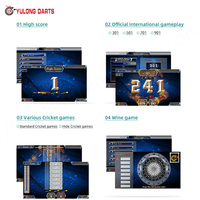YULONG Jetonlu Atari Dart Oyun Makinesi Dart Uçları Model X-2 15.6" Ekran Metal Naylon Özelleştirilebilir