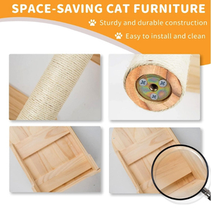 Piste d'escalade pour <span class=keywords><strong>chat</strong></span> Étagères murales modernes Étagère murale pour <span class=keywords><strong>chat</strong></span> Plate-forme de meubles <span class=keywords><strong>en</strong></span> <span class=keywords><strong>bois</strong></span> pour <span class=keywords><strong>arbre</strong></span> à <span class=keywords><strong>chat</strong></span> - Product Image 5