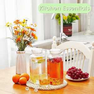 Jarra de Bebidas Transparente de Plástico PC con Tapa Antiderrames y Asa, Reutilizable para Jugos y Agua, Ideal para Restaurantes y Servicios de Catering - Product Image 3