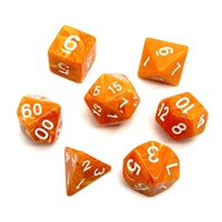 Ensemble de dés en acrylique arc-en-ciel à sept pièces Deskjoy avec coins arrondis pour le jeu de rôle sur table Dungeons & Dragons