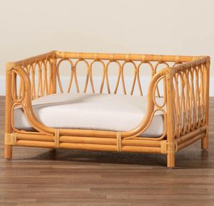 Прямоугольная кровать для животных из ротанга, удобная прочная деревянная кровать, товары для домашних животных, лучшие товары для собак - Product Image 6