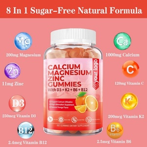 Bağışıklık desteği <span class=keywords><strong>Vitamin</strong></span> Gummies için D3 & K2 şeker kalsiyum magnezyum takviyesi ile OEM kalsiyum magnezyum çinko Gummies - Product Image 2