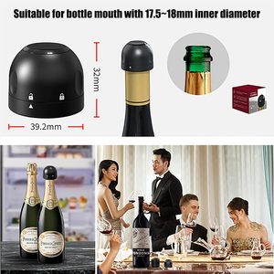 Custom Chrome <b>Wine</b> <b>Stoppers</b> Newest Innovation Metal Champagne Bottle <b>Stoppers</b> with Logo Silicone Vacuum Sealing for Red <b>Wine</b> - Product Image 3