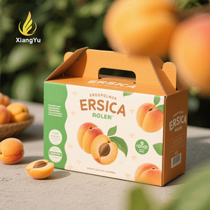 Boîte d'emballage pour abricots personnalisable, directement de l'usine, capacité de 18 kg, matériau recyclable de qualité alimentaire, impression de logo disponible - Product Image 1