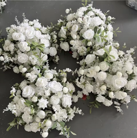 Grande boule de fleurs artificielles pour centre de table de mariage, rose en soie, hortensia, décoration de table, arrangement floral pour événements et fêtes