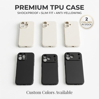 Casing TPU Silky Matte untuk 17 16 15 Pro Max, Sentuhan Lembut Anti-Sidik Jari Anti-Selip Slim Fit, Perlindungan 360 Tahan Banting