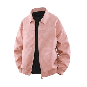 2025 High Street <strong>Men's</strong> Retro Motorcycle <strong>Jacket</strong> American Vintage Lapel Design Maillard Stand <strong>Old</strong> Faux PU Leather Work Wear <strong>Jacket</strong> - Product Image 4
