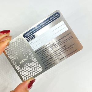 บัตรธุรกิจโลหะสแตนเลสเปล่าสีสันสดใสแบบขูดลายเองได้ พร้อมชิป RFID สำหรับสลักด้วยเลเซอร์ - Product Image 5