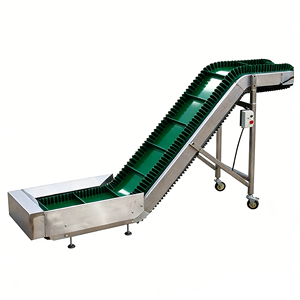 Nuevo Sistema de Cinta Transportadora Inclinada de Acero Inoxidable con Banda de Goma para Elevación de Materiales a Granel en Restaurantes, Carga/Descarga Industrial - Product Image 1