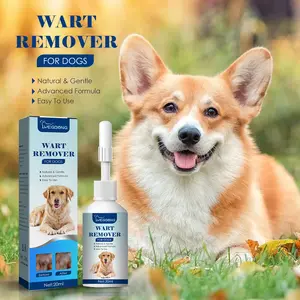 Hund Warzen entferner Natürliche Hunde haut Tags Hund Warzen entfernung Schmerzlose Behandlung gegen Maulwürfe Flüssigkeit Mild Nicht reizend Für Haustier 20ML