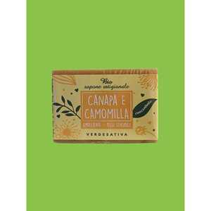 Saponetta solida Verdesativa Canapa e Camomilla 100G Idratante per Pelli Sensibili - Product Image 1