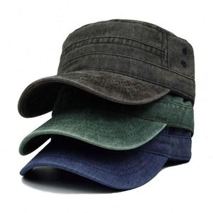 Gorra de Capitán Impermeable de Lona Lavada de 5 Paneles con Bordado a Mano y Estampado en Relieve, Hebilla Metálica Ajustable para Unisex - Product Image 3
