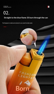 Encendedor de butano Shunfa, mini, portátil, a prueba de viento, con llama de chorro, para cigarros - Product Image 6