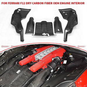 Kit de cubierta de bloqueo de caja de aire interior para motor de coche, de fibra de carbono seca, estilo OEM de alta calidad, para Ferrari F12 - Product Image 1