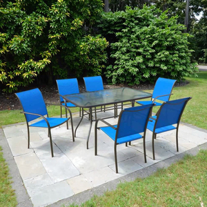 <span class=keywords><strong>Fauteuil</strong></span> de jardin moderne <span class=keywords><strong>confortable</strong></span> et respirant en tissu textilène, cadre en métal robuste, empilable, pour villa, cour, patio - Product Image 3