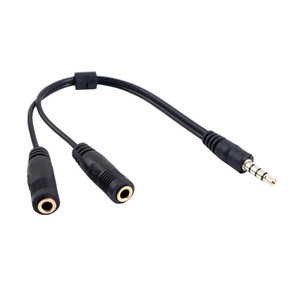 Audio Converter 3.5mm Male To Dual Female <b>Splitter</b> <b>Cable</b> For Headphone Mic Laptop Computer Audio Connection - Product Image 1