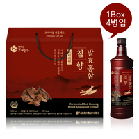 Ginseng Rouge Coréen Millénaire Longue Vie Fermenté Extrait d'Agarwood Premium 500ml 4 Bouteilles Culture Artificielle