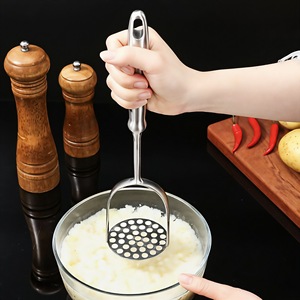 Triturador de Patatas de Acero Inoxidable 304 con Mango de Calabaza, Herramienta Multifuncional para Alimentos de Bebé - Product Image 2