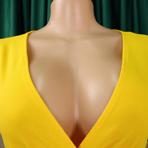 Robe crayon vintage personnalisée en gros, crêpe, satin et maille insérés, manches bouffantes, robe de transition du jour à la nuit - Product Image 2