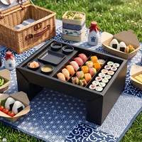 Boîte à sushi rectangulaire transformable en carton blanc épais de qualité alimentaire ESTICK pour emporter et pique-nique
