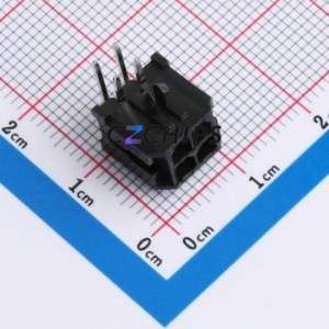 43045-4AWS Wire-to-Board Pin Header Bent Lead Through Hole,P=3mm Connector 2x2P 3mm Right Angle Insert 4P - Product Image 1