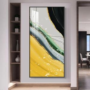 Personnalisé Luxe Abstrait Photo Art Décor Peinture Doré Hôtel Porche Décoration Cadres Cristal Porcelaine Mur Verre Nature Morte - Product Image 5