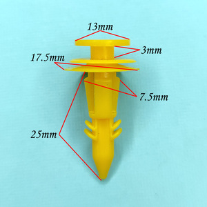 Clips de panneau de porte Ford, attaches de garniture en plastique D72 0-017, pièces de rechange et de réparation - Product Image 2