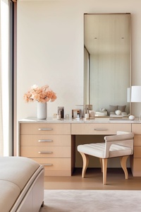 <span class=keywords><strong>Table</strong></span> de maquillage et de coiffure moderne de luxe en bois noir avec miroir éclairé pour chambre et hôtel (vente en gros) - Product Image 5