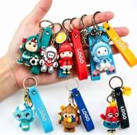 Produit phare : Porte-clés 3D personnalisé en PVC souple, avec personnages populaires, jouet de dessin animé, pendentif de voiture, porte-clés en plastique