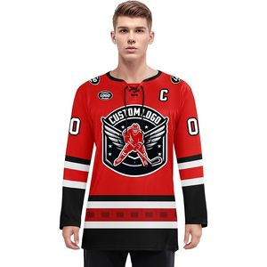 2025 Jersey de Hockey de poliéster transpirable personalizado para hombres mujeres jóvenes para práctica de Hockey sobre hielo UNIFORMES DE EQUIPO de entrenamiento deportivo - Product Image 4