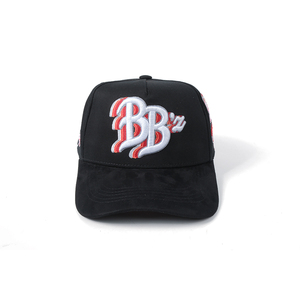 Mới Đến 5 Bảng Điều Chỉnh Rhinestone Râu <span class=keywords><strong>Cap</strong></span> Thêu Logo Lụa Lót Cong Mũ Bóng Chày Mũ Cá Nhân Da Lộn <span class=keywords><strong>Cap</strong></span> Râu Hat - Product Image 2