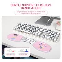 Tapis de souris en gel transparent en forme d'axe avec repose-poignet, résistant à l'eau, design personnalisé pour la maison et le bureau