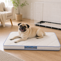Tapis de sol matelassé en silicone pour cage à chien avec fonctions rafraîchissantes et de voyage, base antidérapante et fenêtre transparente pour cages intérieures en fil métallique