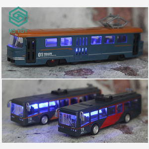 HS压铸汽车合金模型开门拉背汽车玩具火车与轻音乐 - Product Image 4