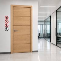 Porte intérieure en bois ignifugée certifiée WH, panneau moderne et minimaliste pour hôtel, appartement, bureau, école, résidence haut de gamme