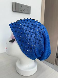 Gorro Bordado con Pedrería y Encaje para Mujeres Musulmanas, Popular en África Occidental, Burkina Faso y Senegal - Product Image 5