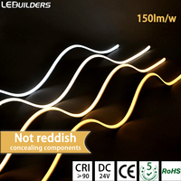 Bande lumineuse LED SCOB mince de 10 mm, cuivre, 2700K-6000K, DC24V, 5 m, éclairage paysager flexible pour la maison, avec étanchéité IP65/IP66 et IRC 90