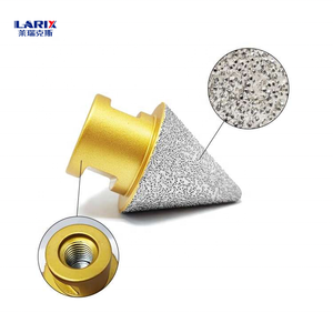 Punta Diamantata per Foratura a Smussatura LARIX M14 con Filettatura, Brasata Sottovuoto, 10mm-35mm di Lunghezza Operativa, per Foratura di Muratura e Marmo - Product Image 3