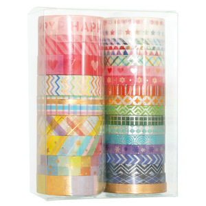 เทปวาชิ 27 ม้วน ลายสายรุ้ง DIY สำหรับตกแต่งสมุดบันทึก อุปกรณ์งานฝีมือ - Product Image 1