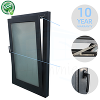 Çift Camlı Yalıtımlı Alüminyum Pencereler Ses Geçirmez Yatay Tasarım Böcek Önleyici Tilt-Turn Pencere