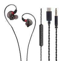 Écouteurs intra-auriculaires filaires Hi-Fi en résine, audio haute résolution, pour musiciens, scène, studio d'enregistrement, Type-C, IPX-4, écouteurs de sport