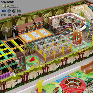 Parc de trampolines intérieur personnalisé de 1200 m² avec aire de jeux intérieure, parcours ninja et café pour centre de divertissement familial ou centre commercial - Product Image 1